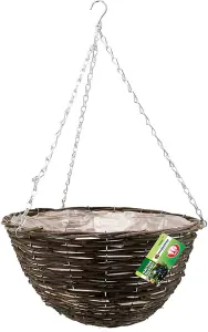 Set Of 3 Rattan Natural Wicker Hanging Basket Flower Plant