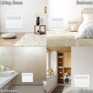 MYLEK Panel Heater 1KW Eco Smart WiFi App Radiator Electric Low Energy with Timer and Thermostat