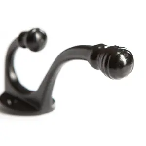 Hammer & Tongs - Ball End Hat & Coat Hook - W35mm x H135mm - Black