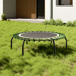 40in Bungee Cords Round Trampoline in Green for Indoor Outdoor