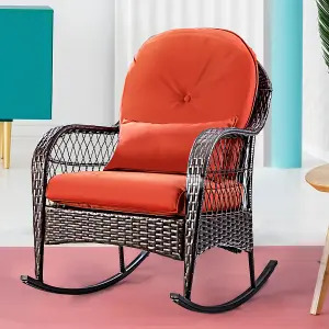 Costway Wicker Rocking Chair for Garden Patio