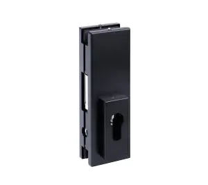 Centre lock US 20, flat bolt, black RAL 9005