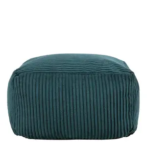 icon Dalton Corduroy Recliner Bean Bag Chair & Footstool Teal Green