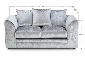 Furniture Stop - Chicco Velvet Fabric 2 Seater Sofa