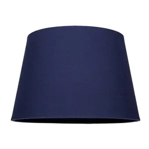 Traditional Linen Fabric Drum Shade for Pendant & Lampshade Navy / 13cm H x 20cm W x 20cm D 