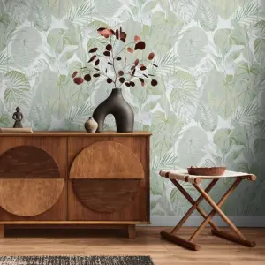 AS Creation Famous Garden Green Palm Leaf Tropical Wallpaper 39355-4