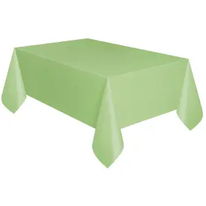 Unique Party Rectangular Plastic Tablecover Apple Green (137 x 274cm)