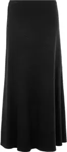 Bonmarche Black Elasticated Panelled Skirt, Size: 14