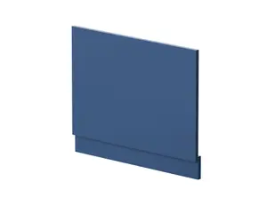 700mm Straight Reversible Bath End Panel & Plinth - Satin Blue