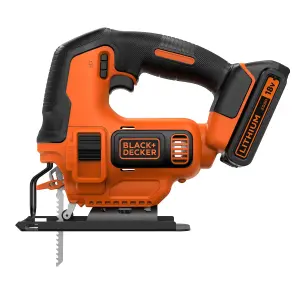 Black+Decker 18V POWERCONNECT Brushed Cordless Jigsaw (Bare Tool) - BDCJS18N-XJ