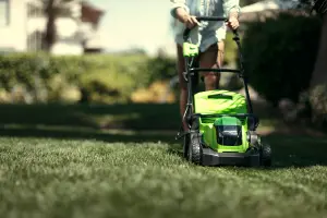 Greenworks 40V 41cm Cordless Lawnmower with Two Batteries & Charger