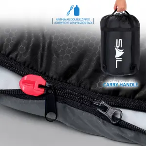 SAIL 'One' Waterproof Sleeping Bag 3-4 Season Indoor & Outdoor Camping Hiking - Black