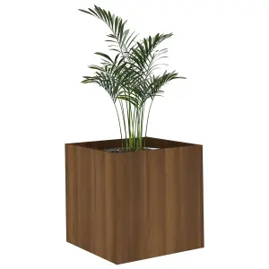 Berkfield Planter Box Brown Oak 40x40x40 cm Engineered Wood