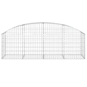 Berkfield Arched Gabion Basket 200x50x60/80 cm Galvanised Iron