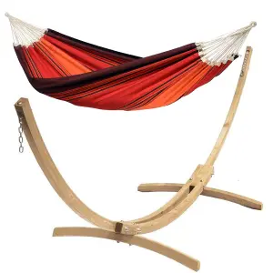 Amazonas Paradiso Family Hammock Wooden Set Terracotta