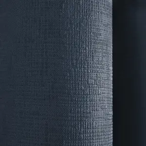 Strata Navy Triple-Woven Dimout Eyelet Curtains