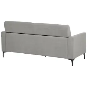 3 Seater Fabric Sofa Grey FENES