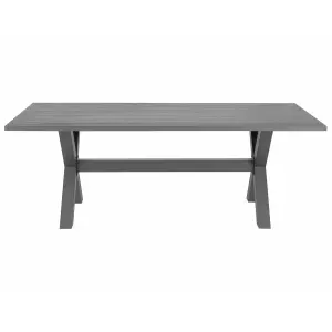 Garden Table Metal Grey CASCAIS