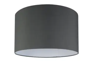 GoodHome Kpezin Dark grey Fabric dyed Light shade (D)30cm