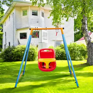 Outdoor Swing Set for Garden, Metal Frame Suitable 117 x 102.5 x 113cm