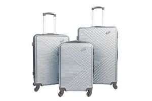 Infinity Hard Shell 3 Piece Luggage Set - Silver