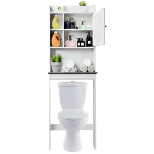 Costway 4-Tier Bathroom Over-The-Toilet Storage Cabinet Freestanding Home Toilet Rack