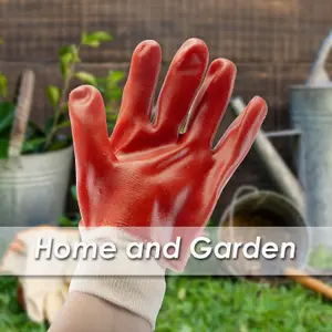 Gardening Work Gloves Dipped Red Garden Tools Accessories, Garden Work  16cm Red