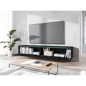 Doyal Tv Stand for Tvs up to 78 " Black Marble