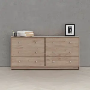 May Chest of 6 Drawers (3+3) in Jackson Hickory Oak