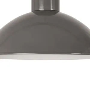 First Choice Lighting Domed Grey Easy Fit Metal Pendant Shades