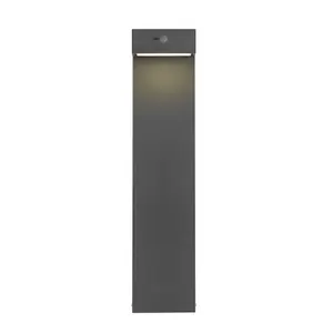 Luminosa Top LED Outdoor Bollard Urban grey, Sandblasted, Warm-White 3000K, IP44