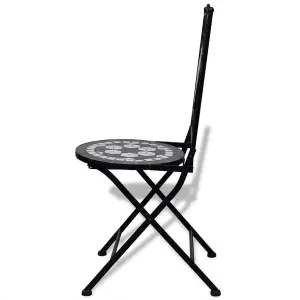 Berkfield Folding Bistro Chairs 2 pcs Ceramic Black and White