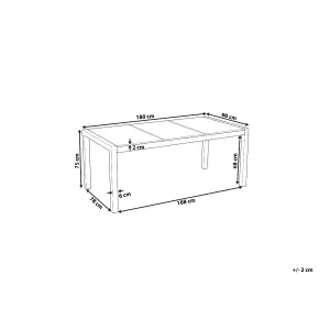 Garden Table Glass Black COSOLETO