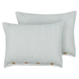 Set of 2 Cushions SEBRINE 40 x 60 cm Striped Mint Green