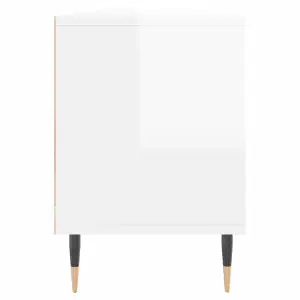 Berkfield TV Cabinet High Gloss White 150x30x44.5 cm Engineered Wood