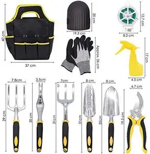 11 Piece Gardening Tool Set, Stainless Steel Garden Tools Set Hand Tools Gift