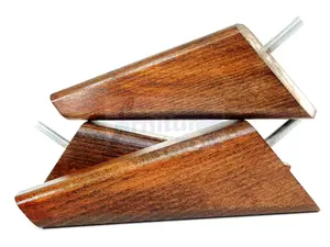 SET OF 4 REPLACEMENT FURNITURE SQUARE FEET CHESTNUT WASH TAPERED WOODEN LEGS 150mm HIGH M8