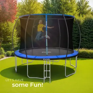 Trampoline Jumpy - tear resistant mat, safety net, padded edges, entry ladder - 366 cm