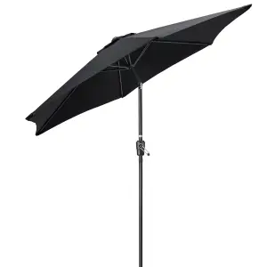 2.7m Crank and Tilt Parasol - Black