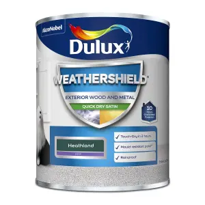 Dulux Weathershield Heathland green Satinwood Exterior Metal & wood paint, 750ml