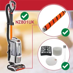 SPARES2GO Brushroll Filter Kit compatible with Shark NZ801UK Vacuum Roller Brush + HEPA Filters + Hair Removal Tool Set