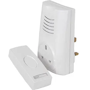 80m Wireless Remote Doorbell / Cordless Door Chime UK Plug Through 16 Melodies