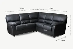 Saga Leather Double Corner Sofa