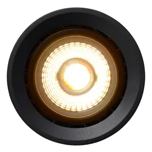 Lucide Fedler Modern Surface Mounted Ceiling Spotlight 12cm - LED Dim to warm - GU10 - 1x12W 2200K/3000K - Black