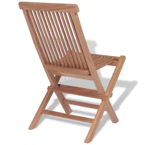 Berkfield Folding Garden Chairs 4 pcs Solid Teak Wood