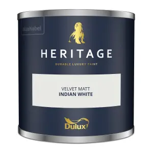 Dulux Trade Heritage Indian White Matt Wall paint, 125ml Tester pot