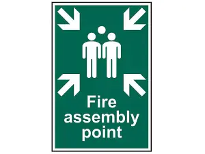 Durable Scan Fire Assembly Point Sign - 200x300mm PVC