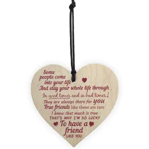 Red Ocean A Friend Like You Friendship Friend Sign Plaque Gift Shabby Chic Wooden Hanging Heart Thank You Present