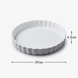 WM Bartleet & Sons Porcelain Round Flan Dish, 27cm