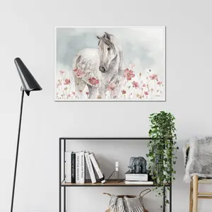 Wild Horses I by Lisa Audit - Painting White Framed Paper Print / 65cm H x 95cm W x 2.3cm D